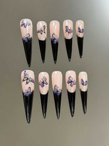 Mysterious Butterfly Stiletto Press-On Nails